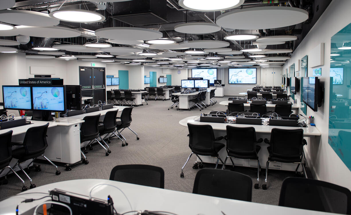 Each workstation has two Cynap Cores, and the screens in the room are grouped as either left or right, enabling a lecturer to send content to either the right or left-hand display screens.