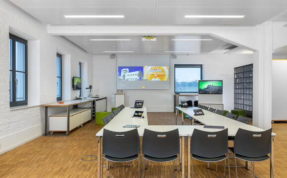 Collaborative workspace with breakout areas at ZDI, Mainfranken, Germany