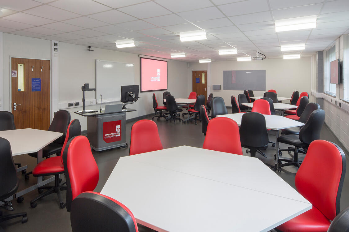 Active learning collaborative classroom at Staffordshire University 